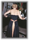 BlackMustardBack * 1950s Dress, Back View